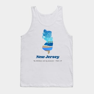 USA State of New Jersey Psalm 2:8 - My Inheritance and possession Tank Top